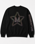 Crew Neck Sweat Shirt with full rhinestones