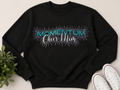 Vinyl and Rhinestone Crew Neck Sweatshirt
