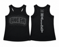 Custom rhinestone cheer tank top